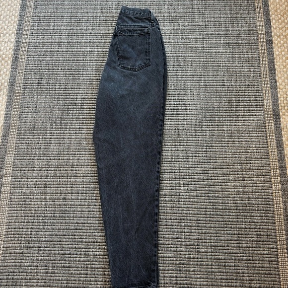 Black High Rise Tapered Jeans - Picture 2 of 3